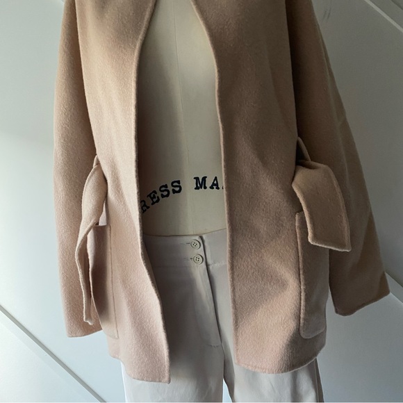 BA&SH Blame Belted Brushed Wool Short Coat - 1 (S) - Picture 9 of 15